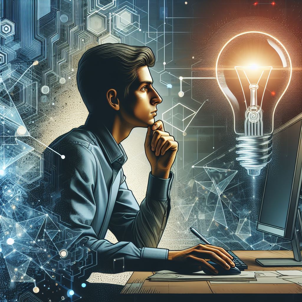 An image of person thinking about whether to use which AI Search tool