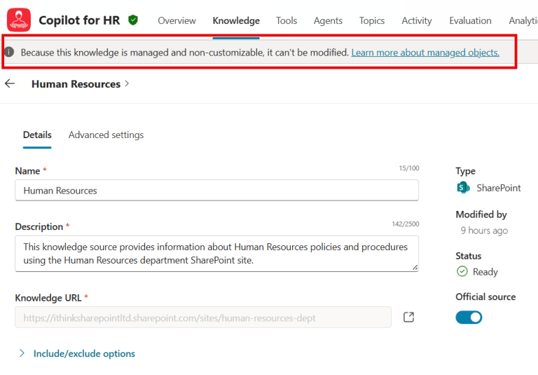 How to solve: Copilot Studio Agents, Managed Solutions, and Knowledge ...